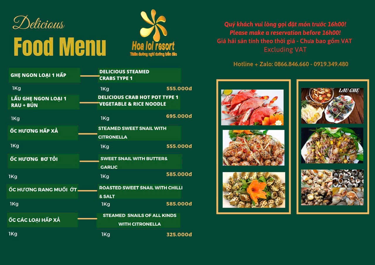 Menu page 5
