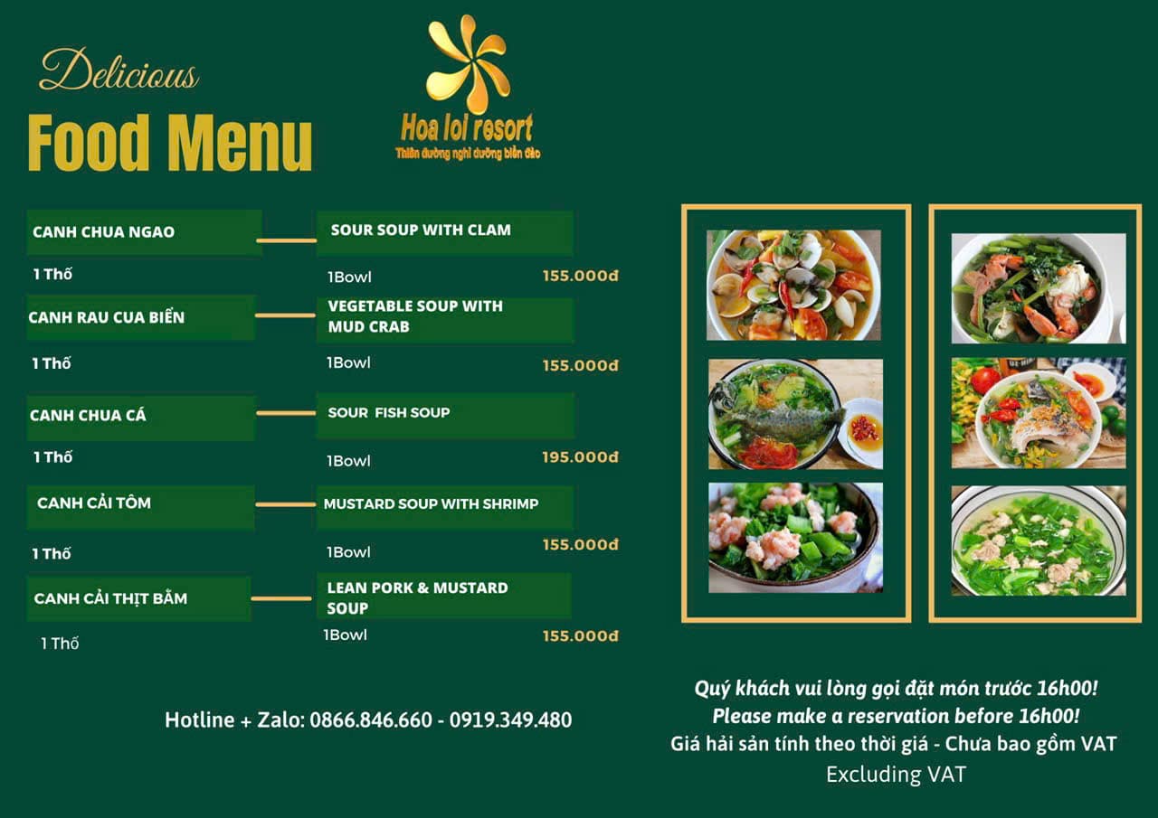Menu page 9