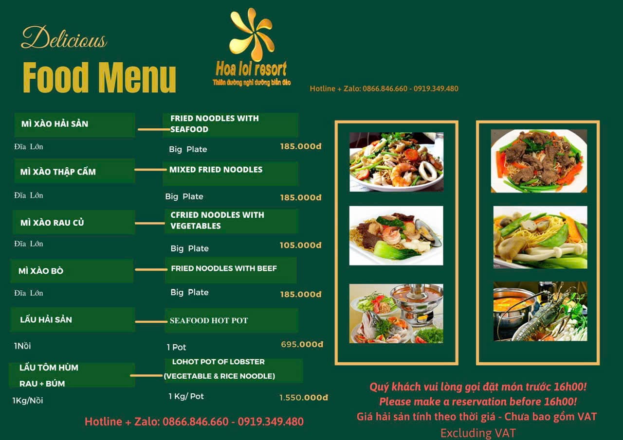 Menu page 10