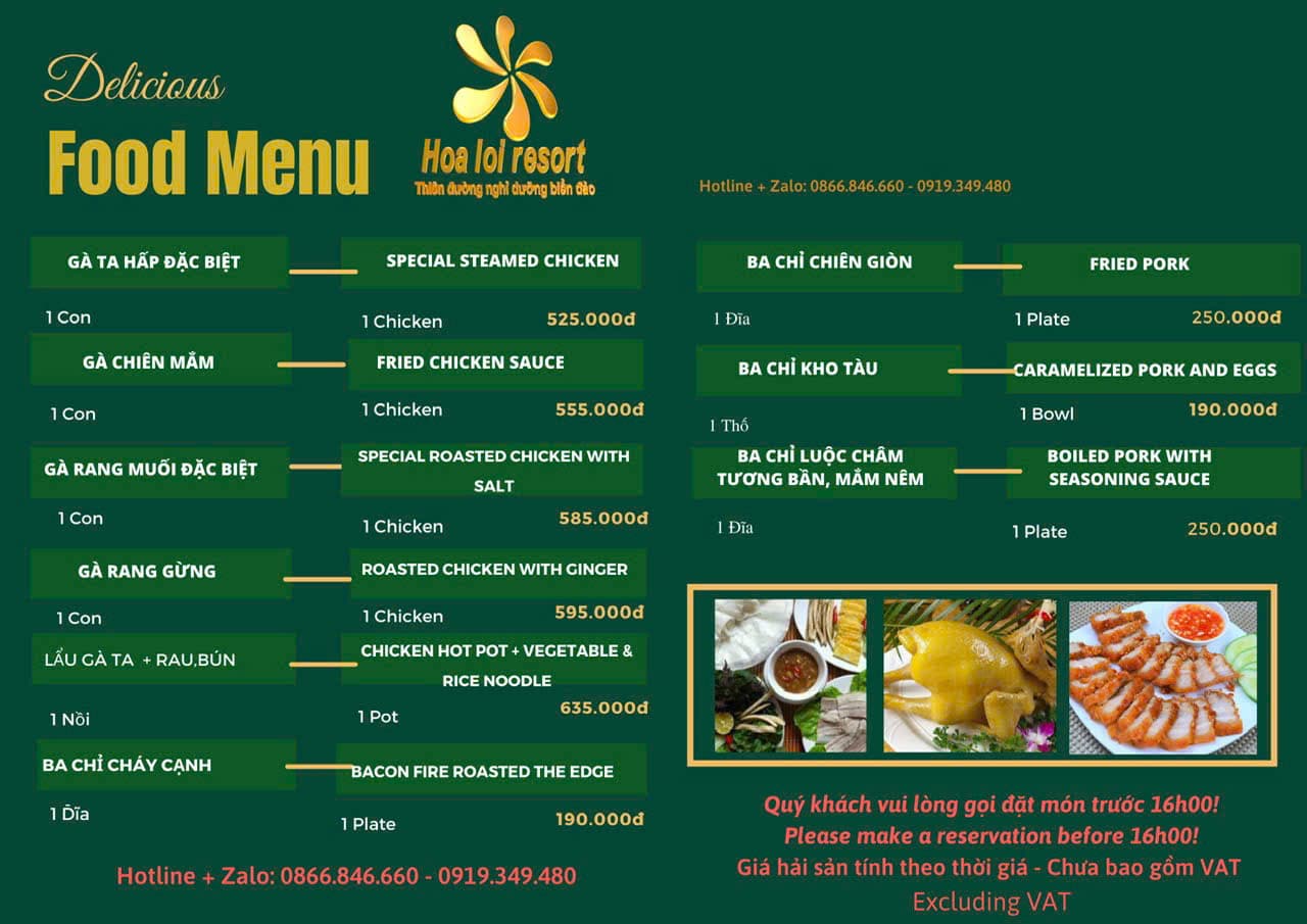 Menu page 16